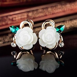 Peony Gold trimmed White clips